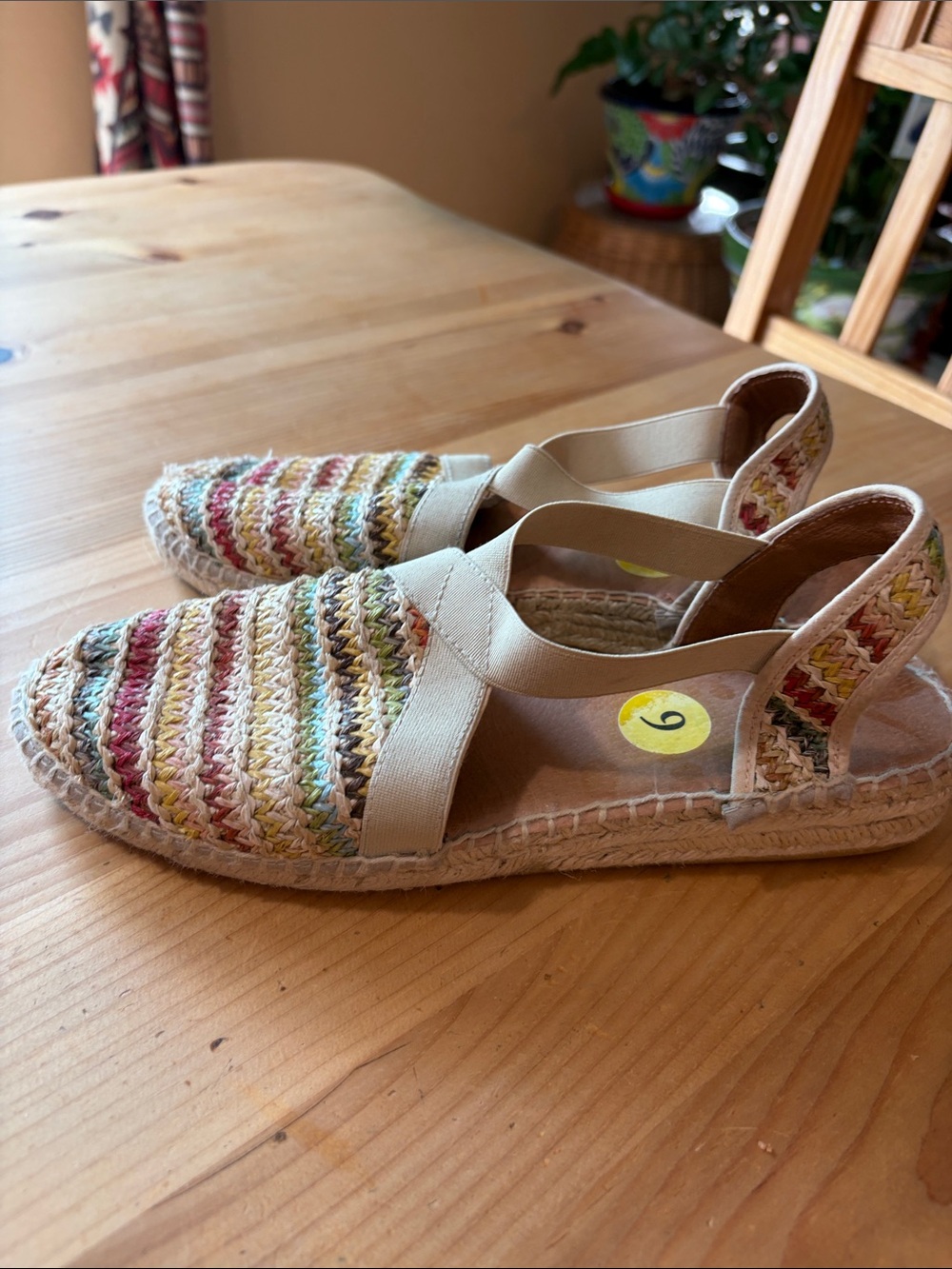 Multicolor Woven Espadrille Slingback Flats - Women